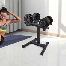 Adjustable Dumbbell Rack And Stand. Perfect Home-Gym Dumbell Rack For At-Home Workouts., Convenient And Prevents Accidents. - Black - View 1