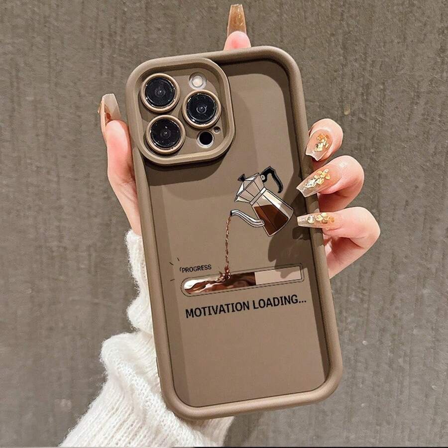 Funda para Teléfono - 1 unidad de Funda Blanda Creativa con Diseño de Café y Recortes Precisos, Compatible con iPhone 16, 15, 14, 13, 12, 11 Pro Max, 7, 8 Plus, X, XR, XS Max, 14 - Multicolor - Ver 1