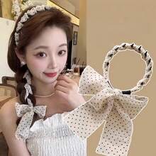 2/1pc Women's Premium New Style Headband, With Floating Band, Wavy Dots And Toothed Design, High Crown Pressure Headband Hair Accessory - One Size - View 3