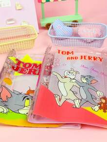 TOM AND JERRY. A5 (Button Style) Mouse Loose-Leaf Binder Minimalist Solid Color Loose-Leaf Binder Detachable Large Capacity Storage Notebook Ins Minimalist Loose-Leaf Binder Student Office Universal Highly Attractive Loose-Leaf Notebook Detachable Ring Binder - A5 - View 11