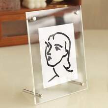 Elegant Acrylic Photo Frame, Transparent Postcard And Photo Display Stand - Suitable For Home And Office Decor - Horizontal Or Vertical Acrylic Photo Frame With Stand, Birthday And Graduation Gift - Multicolor - View 4