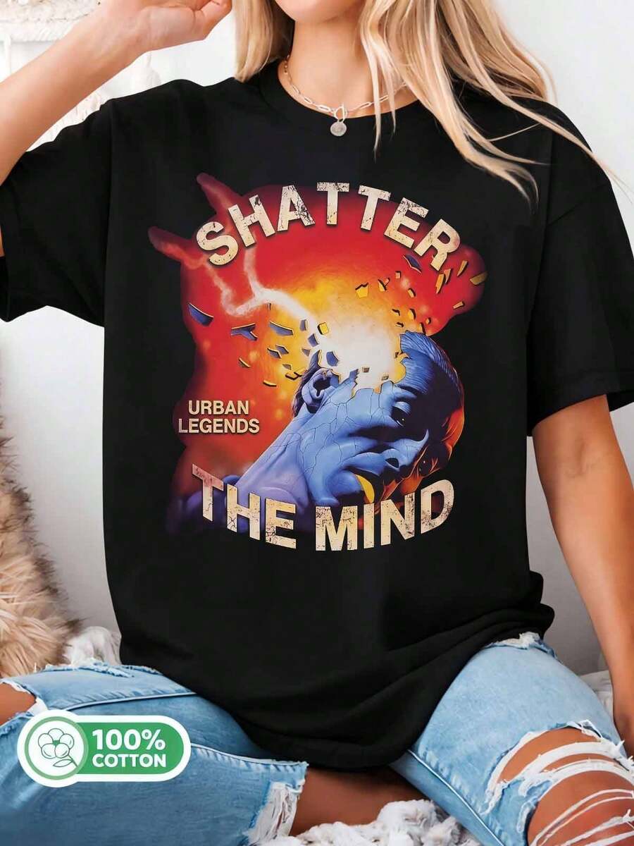 Shatter_The_Mind_Urban_Legends__Graphic_Tee - 黑色 - 查看 1