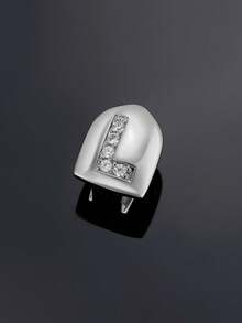 1pc Letter Zirconia Gold Tooth Cap Hip Hop Single Tooth Grill Personalized Versatile Side Tooth Decor Suitable For Men And Women - 26-letter Tooth Ornament - View 8