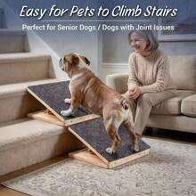 Solid Wood Pet Stairs With Anti-Slip Folding Climbing Ladder, Adjustable Ramp For Dogs And Cats, Home Use, Foldable Pet Steps, Wooden Pet Climbing Frame, Small Dog Ramp, Collapsible And Modular Pet Staircase, Hot Selling In-Stock - Dark Grey - View 6