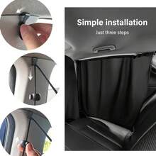 Car Privacy Curtains Set - Specifically Designed For Sedans And SUVs, Including Rear Seats And Side Window Screens, With Storage Pockets. For Use Only While Parked. - A - View 5