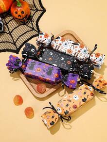 4pcs Halloween Gift Boxes, Trick Or Treat Candy Packaging Boxes With Ghost Pumpkin Skull Patterns, Halloween Party Gift Bags, Halloween Gift Wrapping Supplies, Halloween Decorations 2026, Halloween Gifts, Halloween Party Decorations, Halloween Party Supplies, Christmas Gifts, Back To School Season - Halloween Pumpkin Ghost - View 5