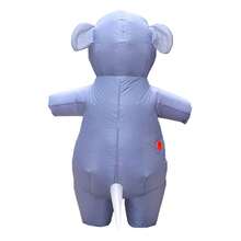 Adult Inflatable Gray Mouse Costume, Funny Animal Fancy Dress Party Outfit, Unisex Role Play Jumpsuit - Multicolor - View 5