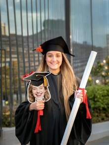 Papan Tanda Genggam yang Dapat Disesuaikan, Kustomisasi Foto yang Dipersonalisasi, Potongan Kertas Kepala Besar yang Dipersonalisasi, Cocok untuk Dekorasi Wisuda, Prom, Kelas, Properti Foto Hadiah Wisuda - MultiWarna - View 5