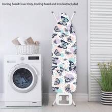 1pc Ironing Board Replaceable Cover , Butterfly Flower Print Polyester Household Ironing Table Cloth Ironing Board - Multicolor - View 10