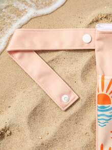 1pc Sun Print Waterproof Travel Storage Bag, Suitable For Beach Vacation - View 4
