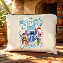 Disney 1個新款迪士尼系列印花學校文具用品，大容量文具收納袋鉛筆盒，可愛卡通公主、史迪奇、冰雪奇緣、汽車、恐龍、小熊維尼圖案插畫文具鉛筆盒，這款多功能鉛筆盒可用作手提包、盥洗包、鉛筆盒或禮品袋。它是送給母親、好友、老師的完美禮物，戶外旅行和購物的首選 - H - 查看 18