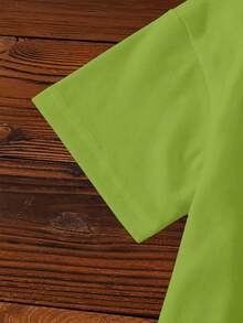Camiseta de algodón puro para niño con diseño de mando de videojuegos - verde claro - Ver 4