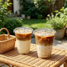 16oz/14oz Set Clear Cups With Lids, Sturdy Straight Lid Ice Drink Cups, Disposable Smoothie Cups, Suitable For Cold Drinks, Juice And Milkshakes - Halloween/Christmas/Birthday Party Essentials - Transparent - View 10