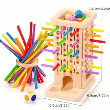 Early Education 3-In-1 Color Recognition Stick Pulling Game, Educational Parent-Child Interactive Logic & Focus Tabletop Toy - Multicolor - View 1