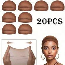 Women's Transparent Clear Wig Caps, 30/20/10/5/2pcs Stretchy Nylon Wig Caps, Invisible Ultra-Thin Elastic Wig Caps, Suitable For Lace Front Wigs - Multicolor - View 22