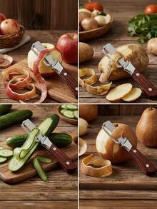 1pc Stainless Steel Plastic Handle Peeler, Multi-Function Bottle Opener With Forged Blade - For Peeling, Slicing Fruits And Vegetables | Perfect For Home Cooks And Chefs, Vegetable Slicer | Stainless Steel Blade - Forged Blade, Fruit Peeler - Multicolor - View 11