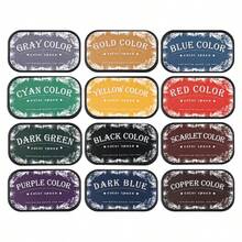 Colorful Space Series Vintage High-Density Oil-Based Ink Pads | DIY Finger Painting Stamp Set With Numerous Color Options - Color Space - View 9