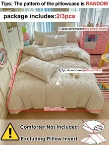 2/3件組卡其色波希米亞風鏤空被套組，復古做舊Ins風刺繡床上用品套裝，適合四季使用，柔軟透氣，可機洗，絕佳禮物，居家裝飾被套，適用於臥室、客房 (1件被套 + 1/2個枕套，不含填充物) - 卡其色 - 查看 5