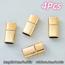 1Pc/2Pcs Magnetic Buckle, Flat Rectangular Magnetic Buckle, Inner Hole With Rounded Corners, Wrist Cord Buckle, Craft Jewelry Accessories Making Material, Jewelry & Watch Accessories > Jewelry Accessories > Bracelet Accessories, Jewelry Making Supplies Category, DIY Jewelry Accessories, Bracelet Connector Buckle - Multicolor - View 18