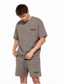 Fear Of God Essentials Classic Tee + Shorts Set SS25 Homestead Heather Unisex - 家園石楠花套裝 - 查看 4