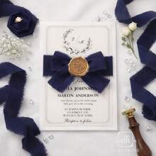 3rolls One Pack,15yard White Chiffon Ribbon, Fringe Fabric Ribbon, Handmade Wedding Bouquets Material, Gift Packaging Materials, Cake Decor Ribbon, Clothing Decor, Wedding Decor, Party Decor, Gift Decor, Bow Decor - Navy - View 5