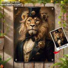 Vintage Style Personalized Wooden Sign - Customizable Animal Print Mural, Matte Finish, Washable And Reusable, Pre-Adhesive For Easy Installation, Suitable For Home Or Cafe Decor, - 888 - View 4