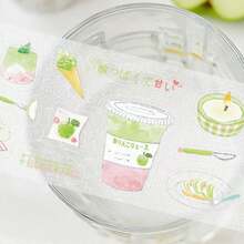Roll Stickers Fresh Style Light Summer Green Apple Misty Island Berry Series Planner Stickers, Journal Decoration Base Collage Material Background Graffiti Stickers - Multicolor - View 3