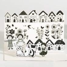 1 Rolle 2m Schwarz & Weiß minimalistisches Lebensmotto Washi Tape, kreative ästhetische Aufkleber, DIY Dekorations-Collage-Bastelmaterialien, Feiertagsgeschenk, personalisierte Sammelalbum-Schulmaterialien, Schulbedarf - W.P. - Übersicht 9