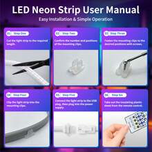 LITSHOW RGB Neon LED Strip Lights, 24-Key Remote Control, IP67 Waterproof, IC Independent Control, Music Sync, 16 Million Colors, Suitable For Room Decoration, Party, Christmas - RGB - View 7