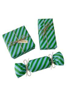 40pcs Exquisite Gift Wrapping Paper Roll Suitable For All Occasions - High-Quality Green And Blue Striped Wrapping Paper Suitable For Weddings, Birthdays, Babyshowers, And Christmas - Adding A Touch Of Magic To Every Gift You Package -35.56 X 50.8 Cm - Packaging Paper - View 6