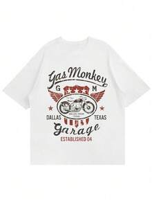 Men's Personalized Print Short Sleeve T-Shirt | Suitable For Summer Wear | Comfortable And Breathable | Leading Fashion - White - View 4