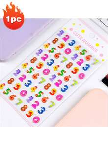 Anime Theme Scratch-Resistant PVC Keyboard Stickers - Glossy Finish Keycaps, Includes A-Z Letters And Numbers, Teal/Coral/Pink/Purple/Yellow/Green, Asymmetrical QWERTY Layout, Suitable For Laptops, PCs, Computers (Residue-Free Removal) School Supplies - A - View 7