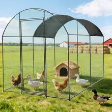 BingoPaw Large Metal Chicken Run Coop Walk-In Poultry Duck Pen Garden With Waterproof Cover - View 1