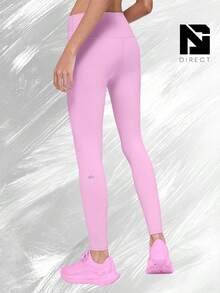 Legging de cintura alta con efecto aerógrafo - Corazón de caramelo rosa - Ver 3