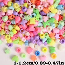 100/1000pcs Acrylic Large Hole Handmade Beads, Multiple Shapes (Star, Heart, Butterfly), Suitable For DIY Jewelry Making, Home Decor, Handmade Style Products - Random Style - View 4