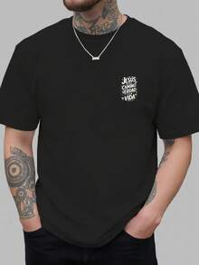 Nueva camiseta de cuello redondo para hombre con estampado de doble cara, casual y deportiva, moderna y a la moda, para estudiantes y adolescentes, de manga corta para chicos. - Blanco - Ver 9