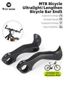 WEST BIKING 1 Pair Bike Handlebar Auxiliary Grips For Mountain Bike Ideal For Daily Commute Off Road Racing And Long Distance Riding - Multicolor - View 1
