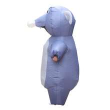 Adult Inflatable Gray Mouse Costume, Funny Animal Fancy Dress Party Outfit, Unisex Role Play Jumpsuit - Multicolor - View 4
