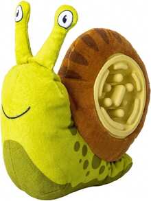 Hollypet Squeaky Plush Stuffed Dog Puzzle With Slow Feeder Bowl, Interactive Chew Small And Medium Dogs, Snail - 蝸牛 - 查看 1
