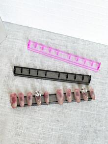 1pc Nail Art Practice Stand Wearable Nail Holder Nail Art Display Rack Nail Artist Practice Tool - Multicolor - View 5
