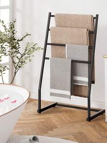 Freistehender vertikaler Kleiderständer, geeignet für Wäsche und Haushaltsaufbewahrung, platzsparend, einfaches Aufbewahrungsgerät, hochwertige Materialien, kleine Wohnung, praktisch, freistehender Metall-Badewannenständer, Outdoor-Pool-Handtuchständer - Verschiedenfarbig - Übersicht 10