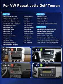 適用於 Golf MK5 MK6 Jetta Beetle Passat Sharan Tiguan Touran Seat Polo 的汽車收音機,支援無線 CarPlay & Android Auto,7 吋 VW 觸控螢幕音響,附 FM AM 收音機 (7 吋) - A - 查看 6