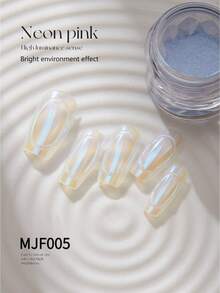 BAOSHIMAN Boshiman 極光粉，霓虹彩虹鏡面效果美甲粉與全息貝殼仙女粉，適用於 DIY 裝飾凝膠美甲指甲油與多色閃粉顏料，特別適合初學者 DIY 美甲沙龍使用 - 彩色 - 查看 2
