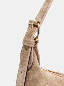 Novachic, 26 Neue Saison, 1 Stück Nietenverzierung, Reißverschluss, verstellbarer Schultergurt, Damen Achseltasche, Schultertasche. Geeignet für verschiedene Anlässe, ästhetisch - Khaki - Übersicht 5