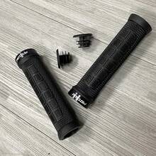 Anti-Slip Durable Bicycle Handlebar Grips, Double-Sided Textured Design, Straight Tube Ends With Locking Mechanism, Available In Black/Red/Blue/Purple/Orange - Multicolor - View 4