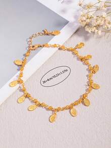 1pc Street Style Fashion Exaggerated Fresh Leaf Tassel Anklet For Teens - Style 1 - View 3