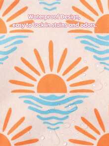 1pc Sun Print Waterproof Travel Storage Bag, Suitable For Beach Vacation - View 6
