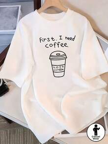 200g Pure Cotton T-Shirt, Summer 2025, Women's, New, Short Sleeve, Pure Cotton, Girl's Print, Short Sleeve, Round Neck, Couple's Wear, Round Neck, Women's Top - White - View 1