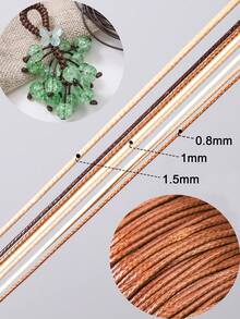 10M/Pack 1mm Waxed Cord Woven Rope -Non Elastic Handmade Bead String, Suitable For DIY Jewelry Making, Necklaces, Bracelets - Waxed Cord-1mm - View 5