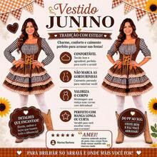 Women's Adult June Festival Dress, Plaid, Long Sleeves, Adjustable Waist-Slimming, Extra-Full Skirt - 鏽棕色 - 查看 6